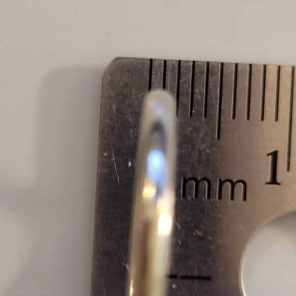 White Gold Wedding Band 10k Size 6 1/2 Smooth Traditional Stack Ring Price Firm - Picture 9 of 9